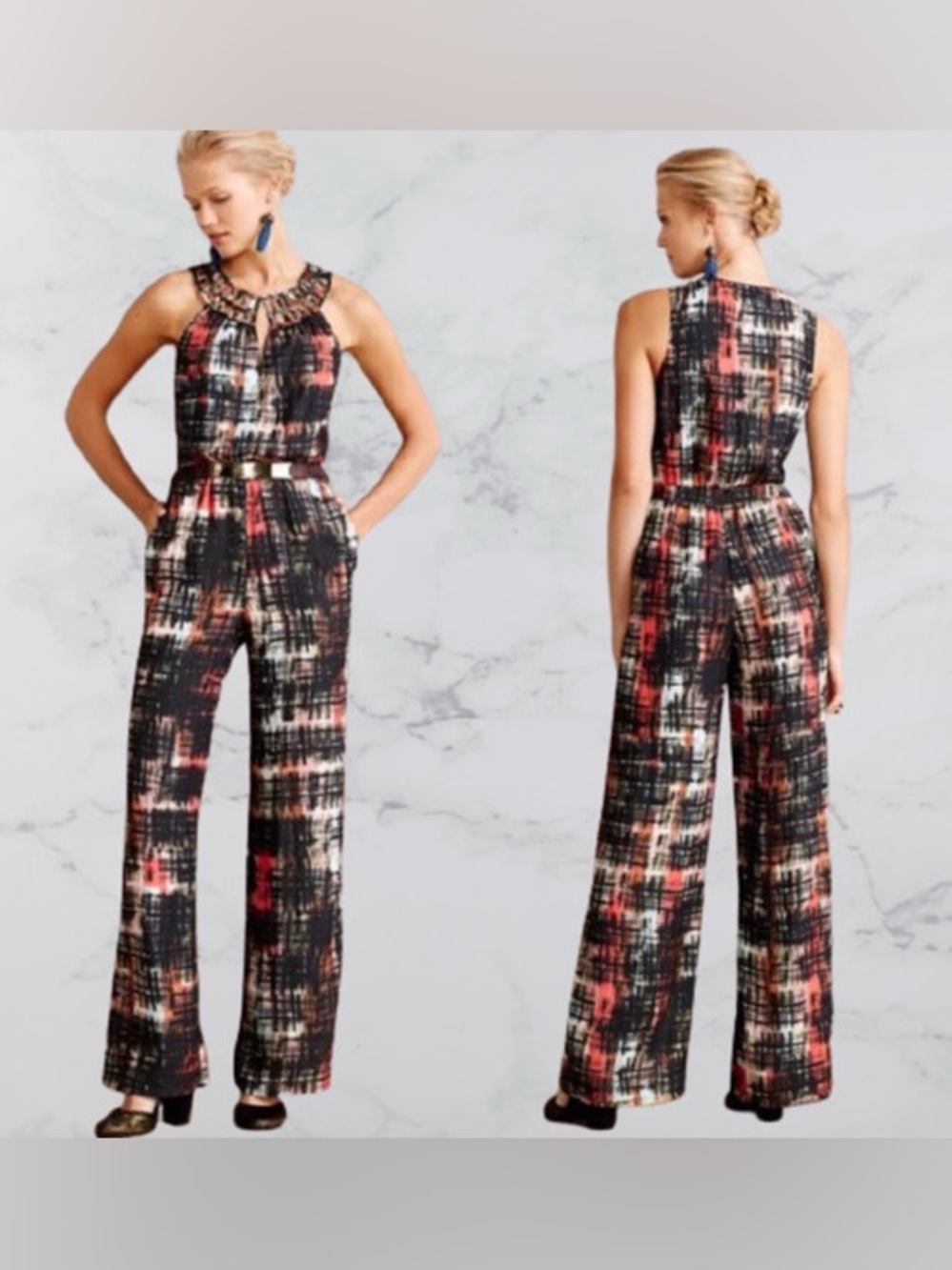 Elevenses ANTHROPOLOGIE Straight Leg Jumpsuit, Women’s size S